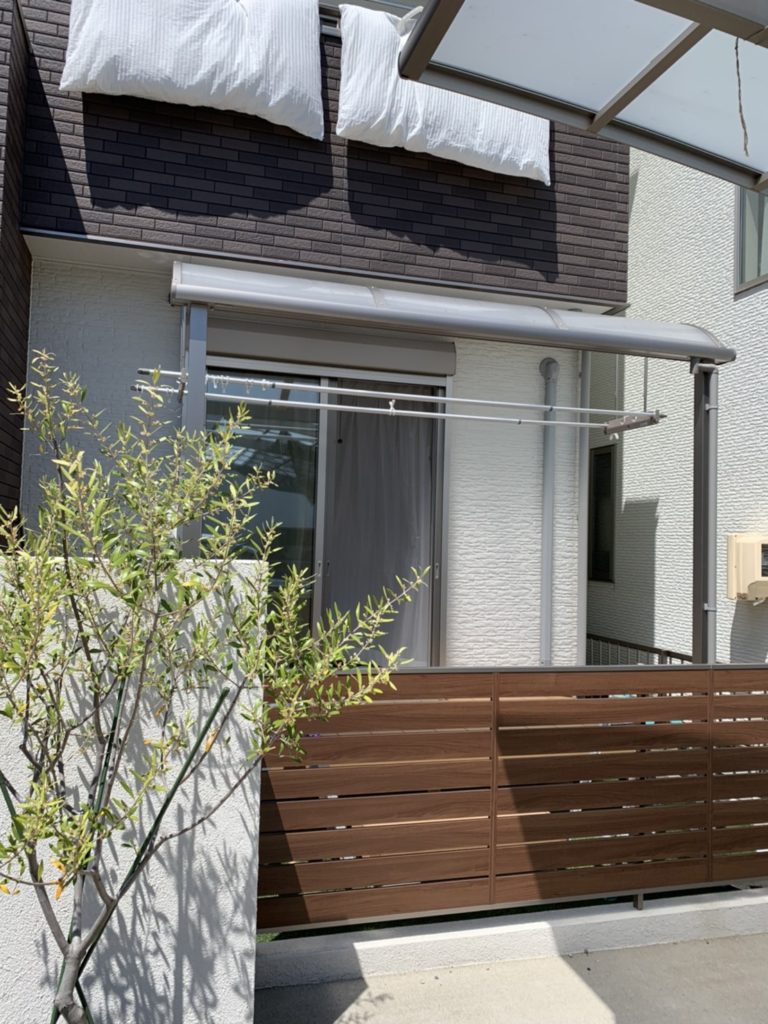 愛知県大府市　シェード取付エクステリア工事