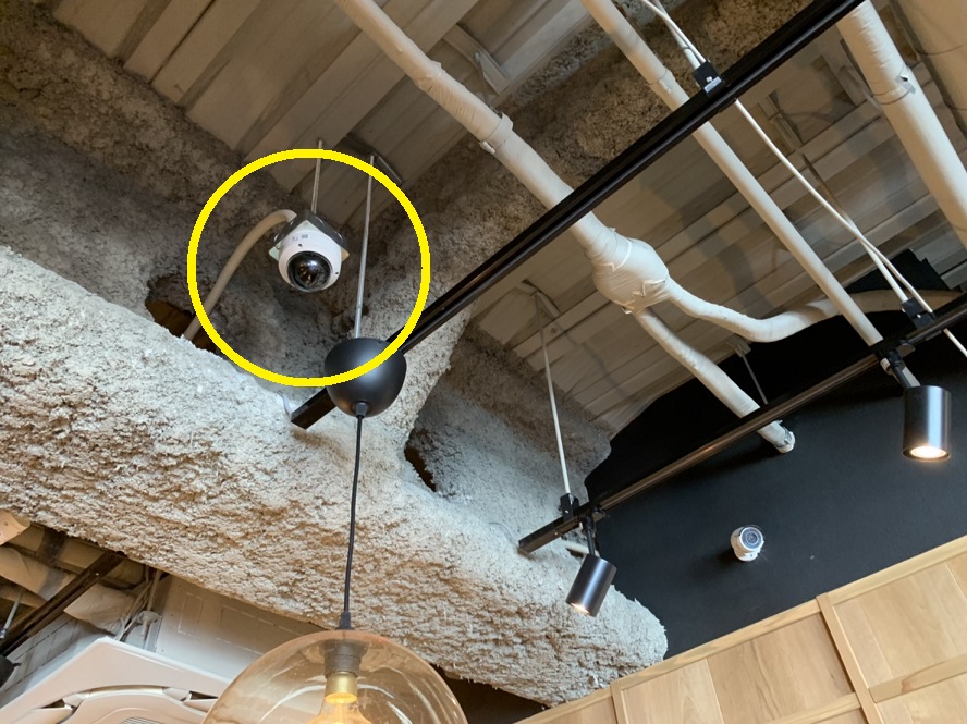 名古屋市中区　IP防犯カメラ取付及びLAN配線電気工事