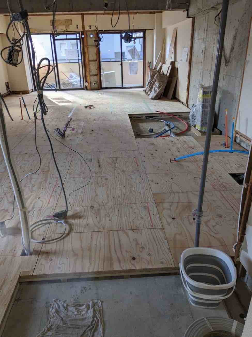 東京都大田区　マンション1日置床工事